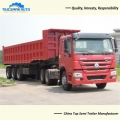 3 Axle 70 Ton Dump Truck Trailer For Benin