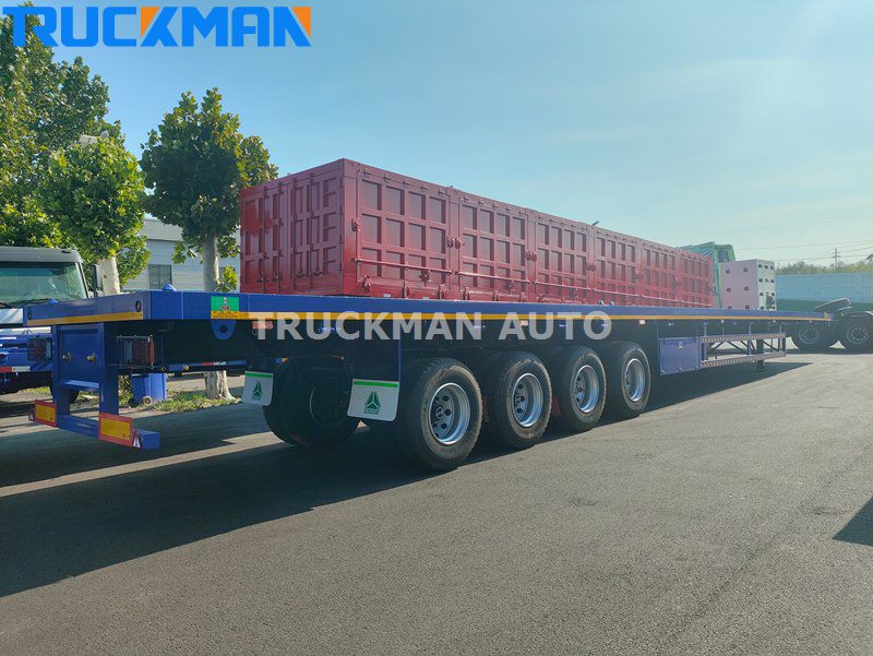 4 Axles 70 Tons Flat-bed Trailer