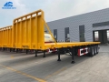 3 Axle 20FT Container 40FT Container Bulk Cargo Flatbed Semi Trailer