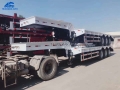 3 Axle Low Bed Semi Trailer For Heavy Construction Machinery Transport