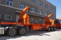 3 Axles Side Lifter Crane Container Trailer 